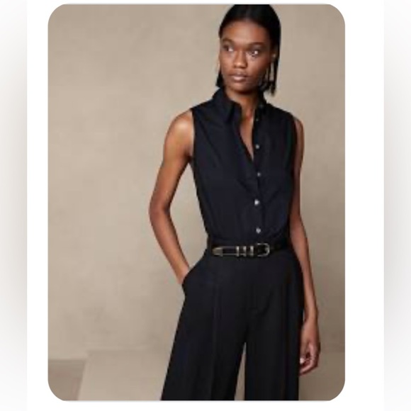 New w Tag: Banana Republic Montagne Leather Belt. Black. main image 8